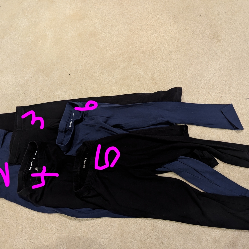 Black and Navy Leggings Set